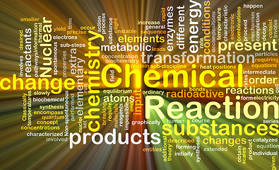 Image showing Chemical reaction background concept glowing