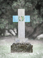 Image showing Gravestone in the cemetery - Guatemala