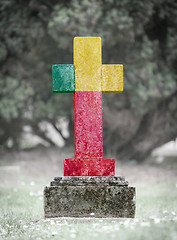 Image showing Gravestone in the cemetery - Benin