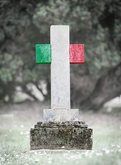 Image showing Gravestone in the cemetery - Italy