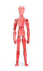 Image showing Wood figure mannequin with bodypaint - Red