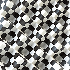 Image showing A 3d perspective view of a chess board.