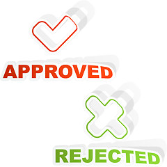 Image showing Approved and rejected