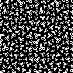 Image showing Scissors. Seamless pattern.