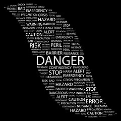 Image showing DANGER.