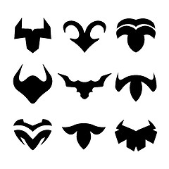 Image showing Vector illustration of animal icons silhouettes 