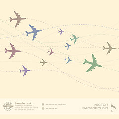 Image showing Airplane abstract illustration.