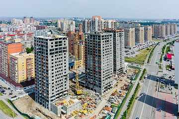 Image showing Construction of residential houses in Tyumen