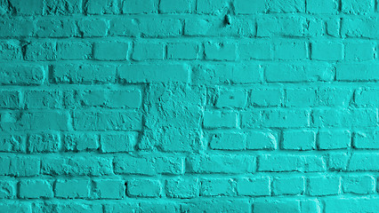 Image showing Turquoise Brick Background