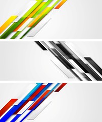 Image showing Abstract banners with geometric shapes