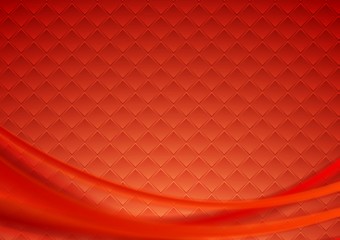 Image showing Red tech wavy background