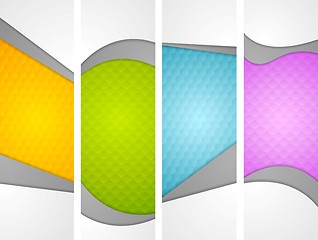Image showing Abstract wavy corporate vertical banners