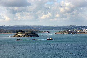 Image showing View across Plymouth Sound,