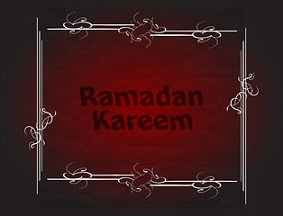 Image showing Beautiful red color Ramadan Kareem background design.