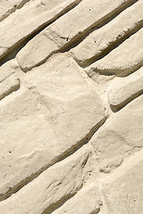 Image showing Elegant stone wall from small square parts