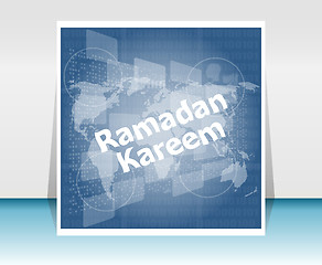 Image showing digital screen with Ramadan Kareem word on it