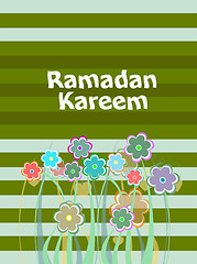 Image showing Arabic Islamic calligraphy of text Ramadan Kareem