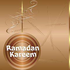 Image showing Calligraphy of Arabic text of Ramadan Kareem for the celebration of Muslim community festival