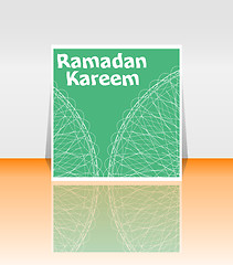 Image showing Arabic Islamic calligraphy of text Ramadan Kareem on abstract background