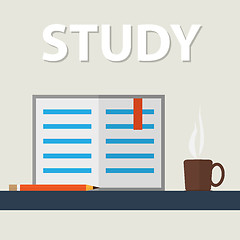Image showing Flat design vector illustration concepts of education.
