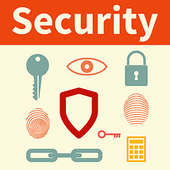 Image showing Web security set of icons. 