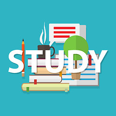 Image showing Flat design vector illustration concepts of education.