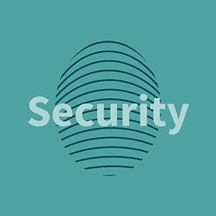 Image showing Fingerprint icon with security text.