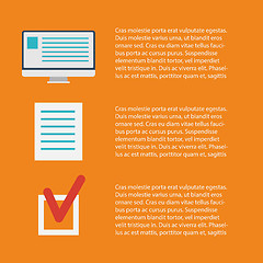 Image showing Flat concept of documents for business - vector illustration