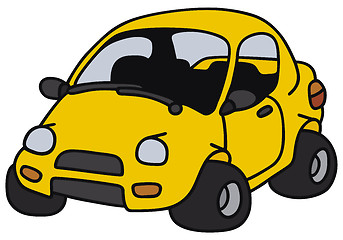 Image showing Funny yellow car