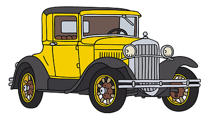 Image showing Vintage yellow car