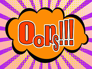 Image showing Oops Comic Speech Bubble