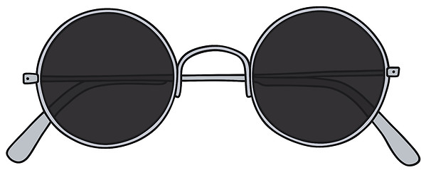 Image showing Old black glasses