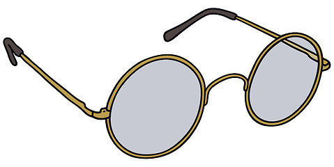 Image showing Old golden glasses