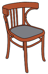 Image showing Red wooden chair