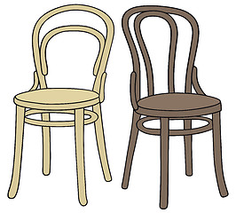 Image showing Wooden chairs