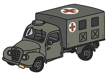 Image showing Old military ambulance