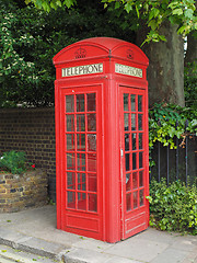 Image showing Red phone box in London