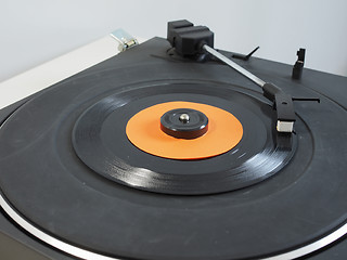 Image showing Vinyl record on turntable