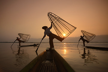 Image showing ASIA MYANMAR INLE LAKE