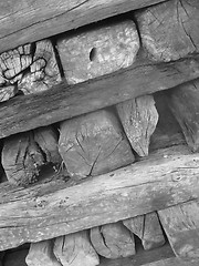 Image showing beams of wood