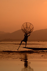 Image showing ASIA MYANMAR INLE LAKE