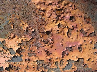 Image showing scaled painting and rust