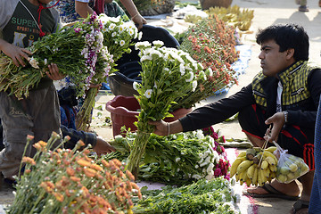 Image showing ASIA MYANMAR NYAUNGSHWE  MARKET