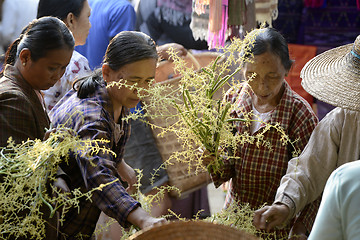 Image showing ASIA MYANMAR NYAUNGSHWE WEAVING FACTORY