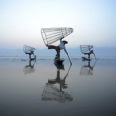 Image showing ASIA MYANMAR INLE LAKE