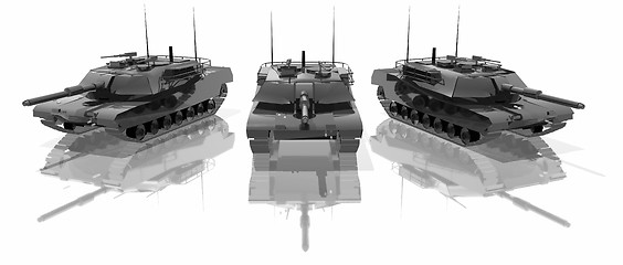 Image showing black tanks