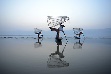 Image showing ASIA MYANMAR INLE LAKE