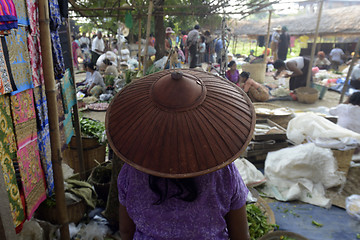 Image showing ASIA MYANMAR NYAUNGSHWE WEAVING FACTORY