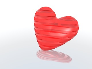 Image showing red glass heart
