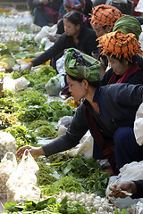 Image showing ASIA MYANMAR NYAUNGSHWE  MARKET